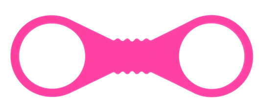 Large Hot Pink Silicone Cuffs