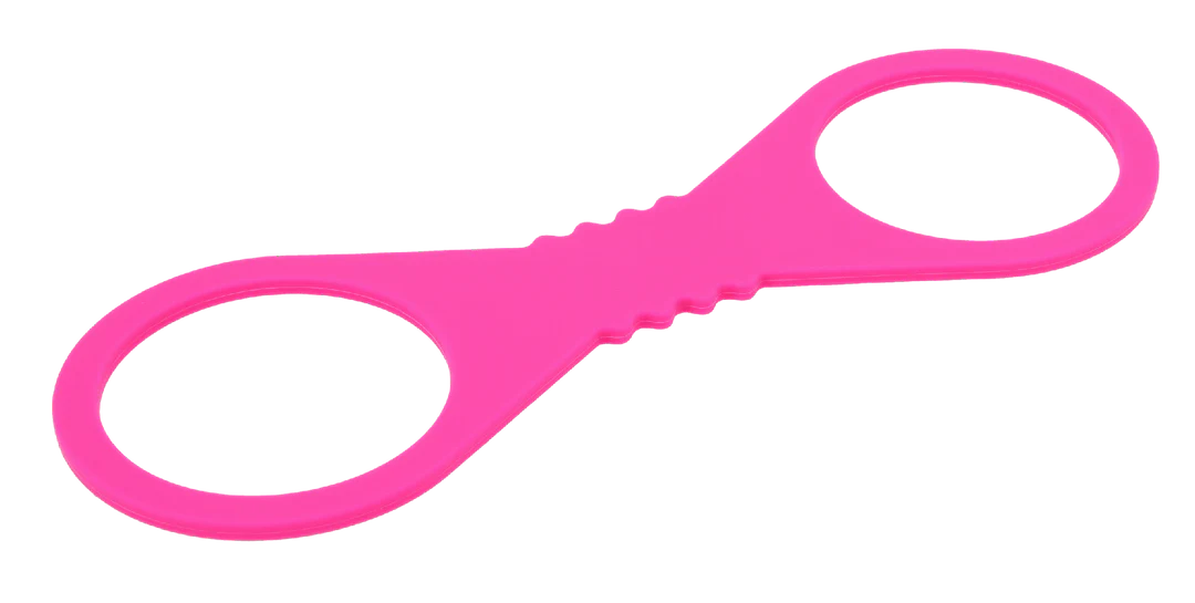 Large Hot Pink Silicone Cuffs